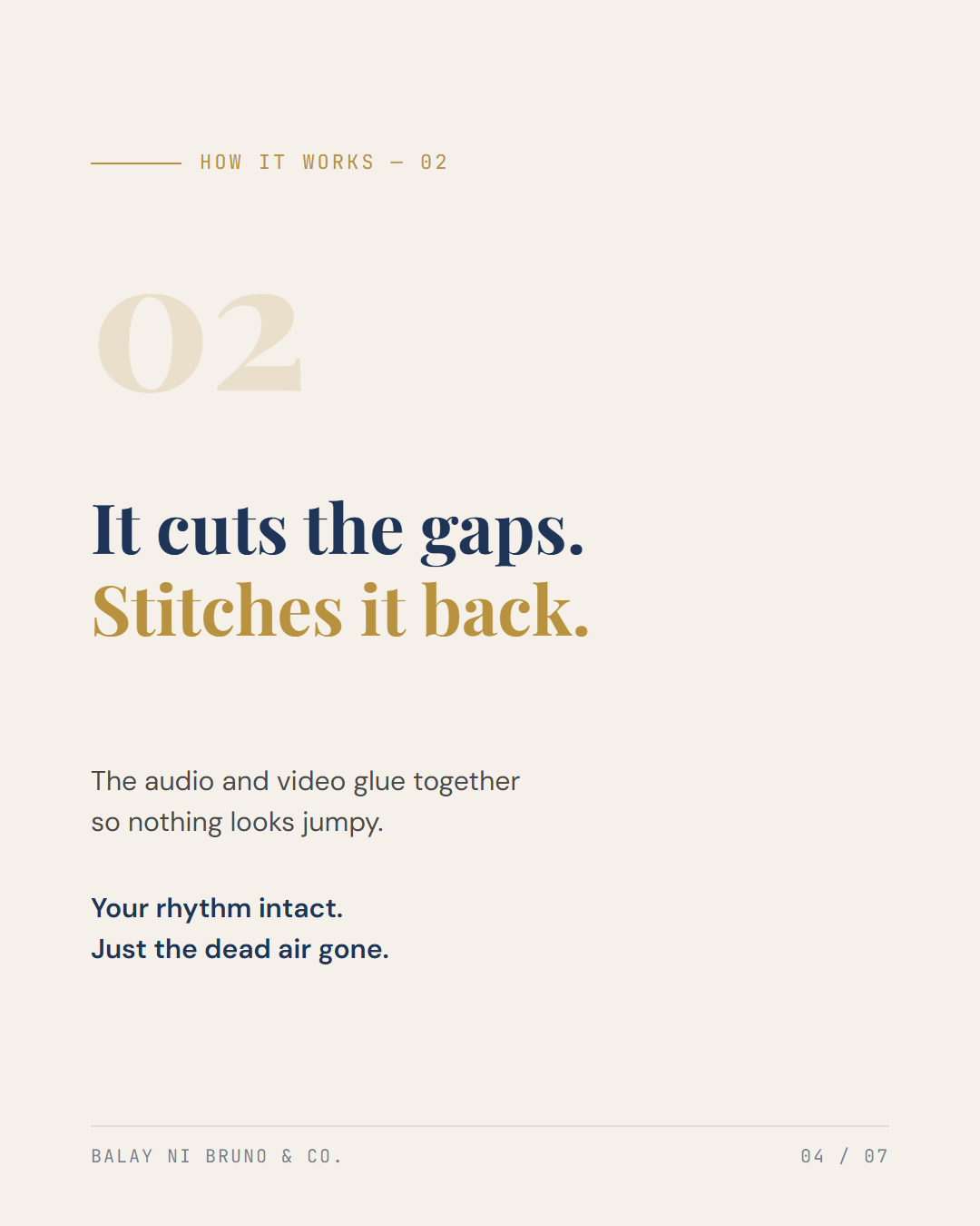 Step 2 - the AI cuts the gaps