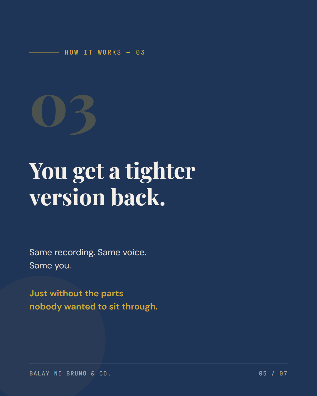 Step 3 - tight, ready to post